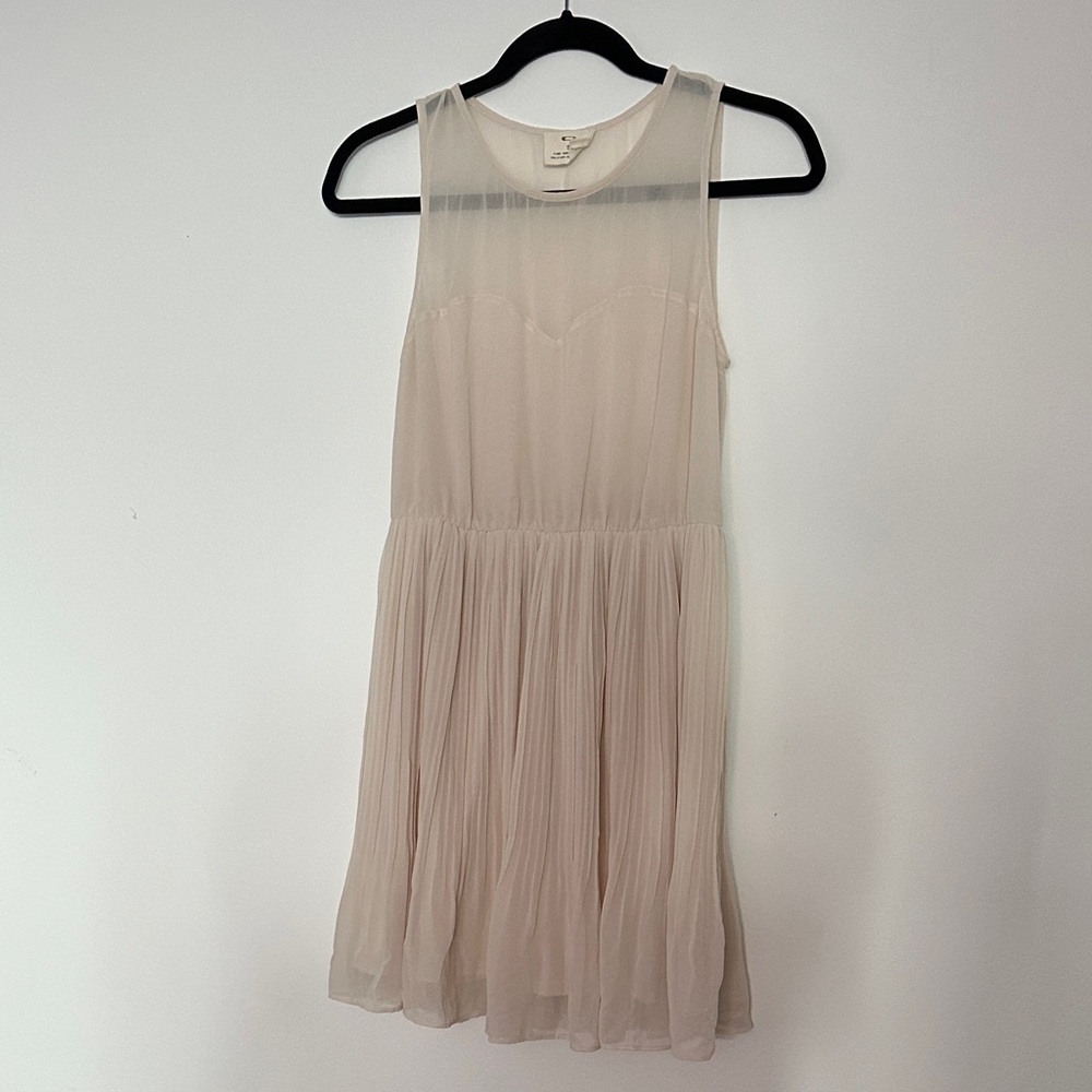 [Anthropologie] Sleeveless Pleated Chiffon Dress
